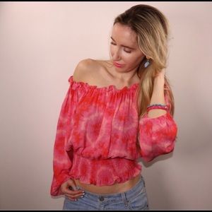 Michael Kors tie dye OTS top